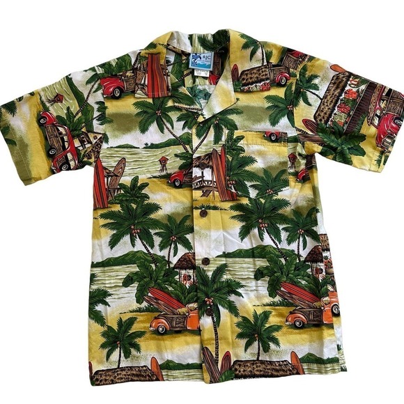 Rjc Hawaiian Beach Shack Surf Camp Shirt Kids 10 - Picture 1 of 5